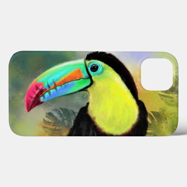 Tropical Toco Toucan Bird iPhone Case (Rückseite (Horizontal))