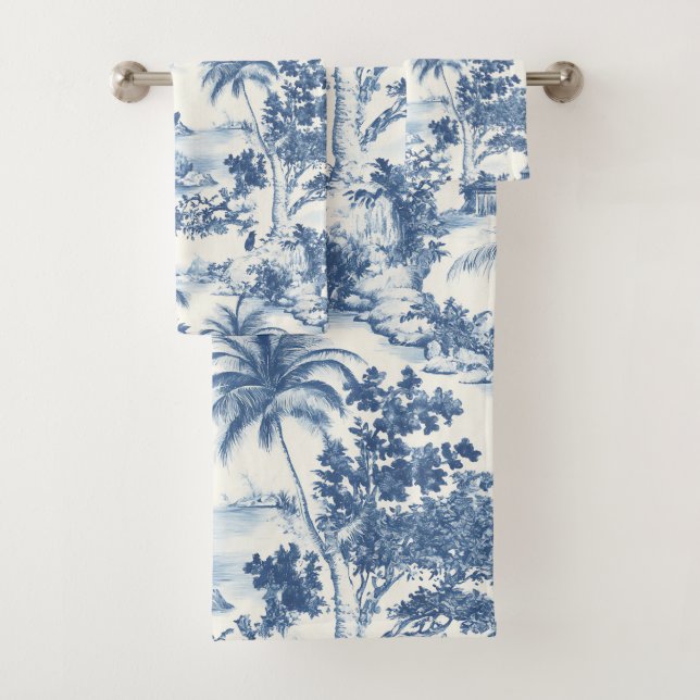 Tropical Toile De Jouy Badhandtuch Set (Insitu)