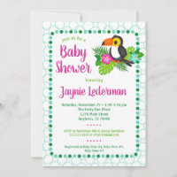 Tropical Toucan Baby Dusche Einladung