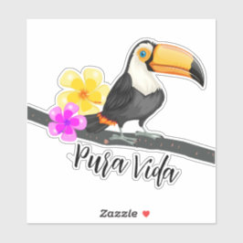 Tropical Toucan Costa Rica Pura Vida Aufkleber