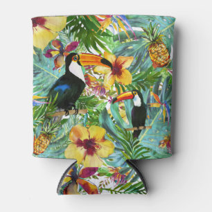 Tropical Toucan Party Palm Ananas Moderne Dosenkühler