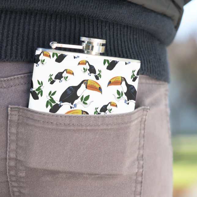 Tropical Toucans - Playful Jungle Flachmann (Beispiel)