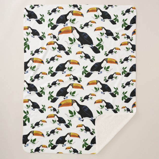 Tropical Toucans - Playful Jungle Sherpadecke (Vorderseite)