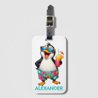 Tropical Travel Pinguin Personalisieren Gepäckanhänger
