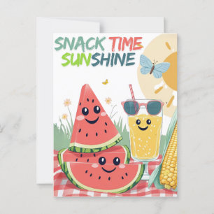 Tropical Treats Party Einladung – Süßer Sommer Ba Postkarte
