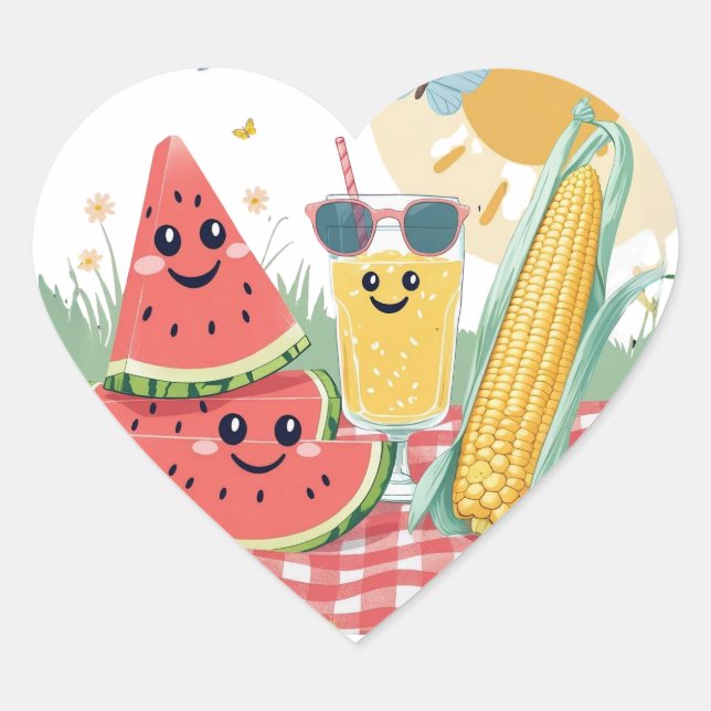 Tropical Treats – Summer Snack Sticker Set (Devant)