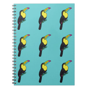 Tropical Turquoise Toucan Spiral Notebook Notizblock