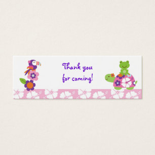 Tropical Turtle Frog Goodie Bag Tags cadeaux