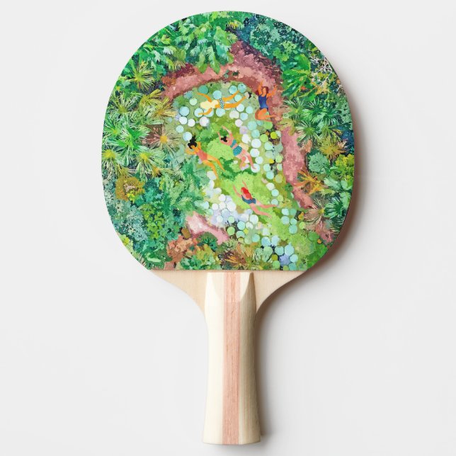 Tropical Vacay Tischtennis Schläger (Vorderseite)