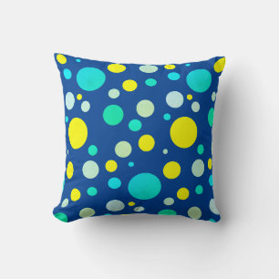 Tropical Vibe Yellow Turquoise Ball Kissen Kissen 