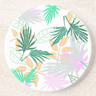 Tropical Vibes Blätter Pflanze Getränkeuntersetzer