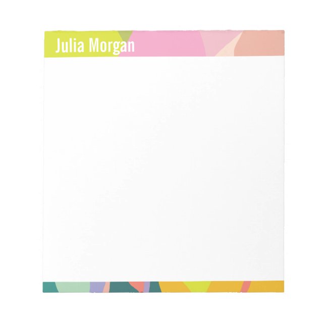 Tropical Vibes Colorful Notepad Notizblock (Vorderseite)