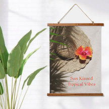 Tropical Vibes Hibisken Sunhat am Strand von Sand