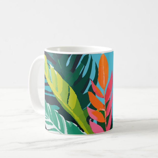 Tropical Vibes Kaffeetasse (Vorderseite Links)