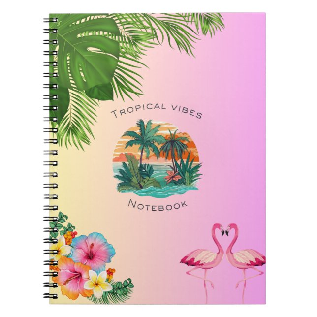 Tropical Vibes Notebook Notizblock (Vorderseite)