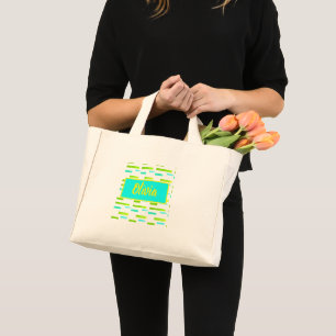 Tropical Vibes Olivia Add Your Name Tote Bag Mini Stoffbeutel