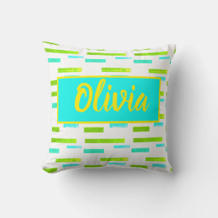 Tropical Vibes Olivia Fügen Sie Ihren Namen Kissen
