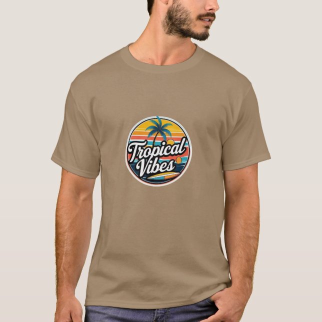 Tropical Vibes Surfing T - Shirt (Vorderseite)