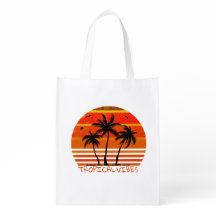 Tropical Vibes Wiederverwendbare Lebensmitteltasch