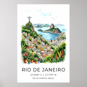 Tropical Vista Rio Kunstprint, Christus der Erlöse Poster
