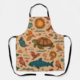 Tropical Wander All-Over Druck Schürze Geschenk