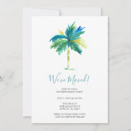Tropical Watercolor Beach Housewarming Party Einladung