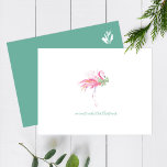 Tropical Watercolor Christmas Flamingo Postcard Feiertagspostkarte<br><div class="desc">These tropical Xmas cards with Pink Flamingo and bow was designed using my hand painted original watercolor artwork. The words Warmest Wishes This Christmas are set in stylish script typography and can be personalized as you like. The postcards reverse to an island turquoise blue green solid color with hand lettered...</div>