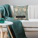 Tropical Watercolor Gold & Green Blätter Muster Kissen<br><div class="desc">Tropical Watercolor Gold & Green Blätter Muster</div>