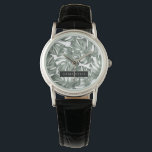Tropical Watercolor Modern Oasis Leaves Armbanduhr<br><div class="desc">Die neue Kollektion Tropical Watercolor Moderne Oasis Blätter Muster ist ab sofort auf Zazzle erhältlich! Tauchen Sie ein in die lebendige Schönheit der Natur mit diesen atemberaubenden Produkten, die eine zeitgenössische Drehung auf tropischem Laub bieten.Wählen Sie aus einer großen Auswahl an Produkten, um Ihre Bedürfnisse und Ihren persönlichen Stil zu...</div>