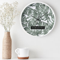 Tropical Watercolor Modern Oasis Leaves