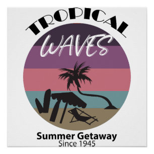 Tropical Waves Summer Erlebnis Poster