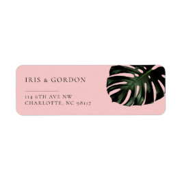 Tropical Wedding Couple Return Address Label