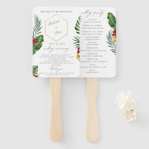 Tropical Wedding Fan Programm