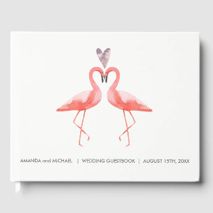 Tropical Wedding Guest book   Flamingos Gästebuch