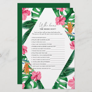 Tropical - Wer kennt das beste Spiel der Braut