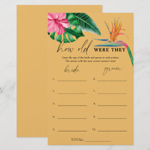 Tropical - Wie alt waren sie ein Brautspiel