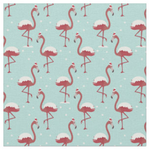 Tropical Winter Christmas Flamingo Muster Stoff