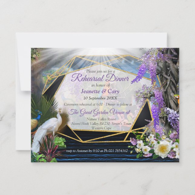 Tropical Wisteria Paradise Einladung (Vorderseite)