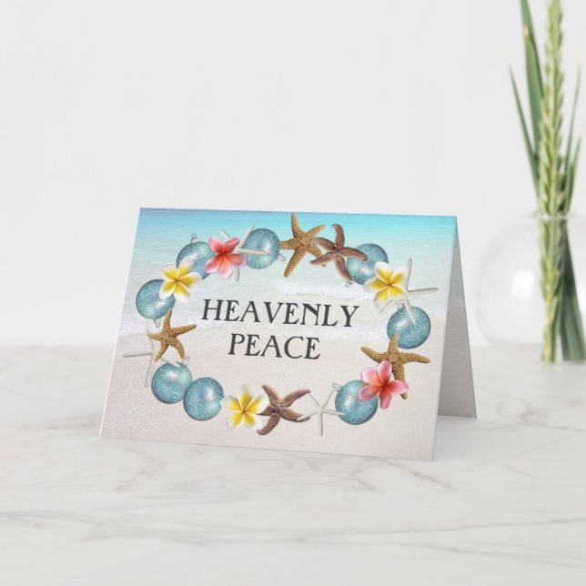 Tropical Wreath Religious Weihnachtskarten Feiertagskarte (Vorderseite)