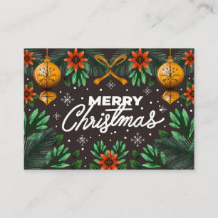 Tropical Xmas Geschenke Weihnachten 2021 Grußkart Visitenkarte