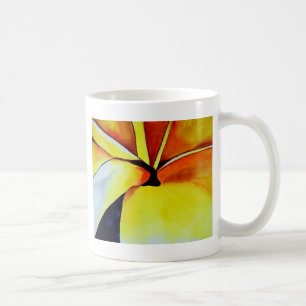 Tropical Yellow Frangipani Blume Originale Kunst Kaffeetasse
