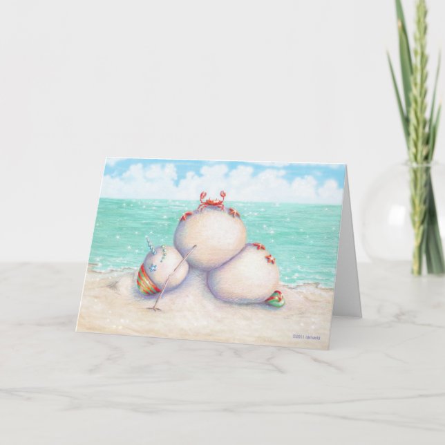 Tropical Yoga Christmas Card Feiertagskarte (Vorderseite)