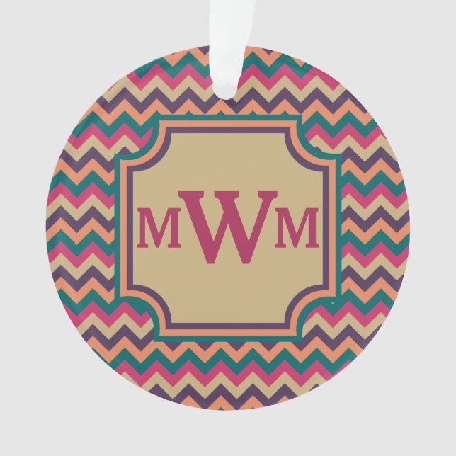 Tropical Zigzag Acrylic Ornament (Vorderseite)