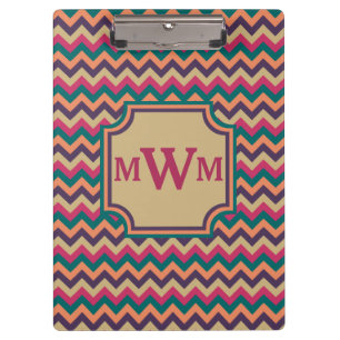 Tropical Zigzag Clipboard Klemmbrett