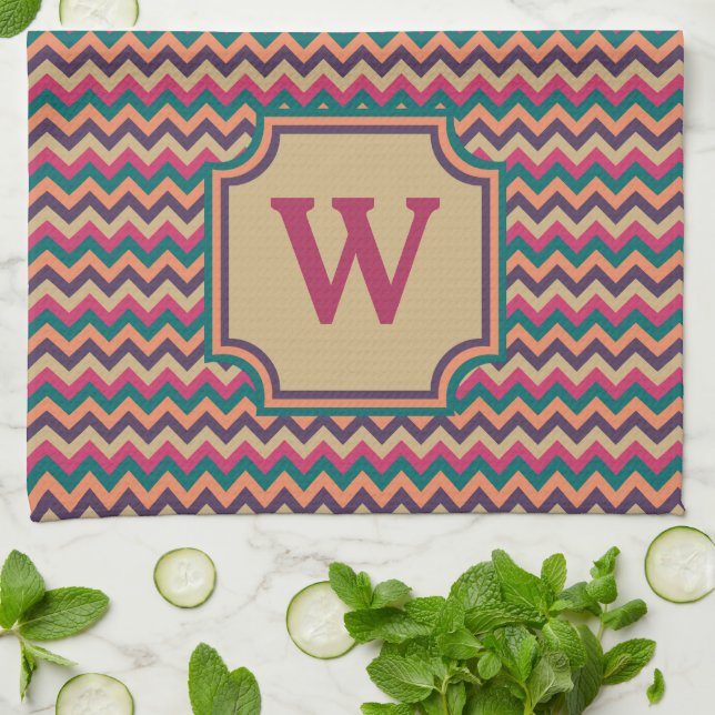 Tropical Zigzag Küchentuch (Gefaltet)