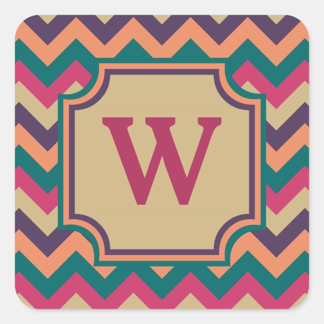 Tropical Zigzag Sticker (Vorderseite)