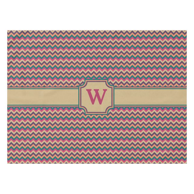 Tropical Zigzag Tablecloth Tischdecke (Vorderseite (Horizontal))
