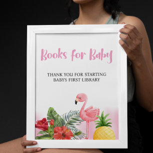 Tropicaler Flamingo-Rosa-Wunschposter für Baby Poster