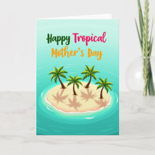 Tropicaler Muttertag-Inselkarte Karte