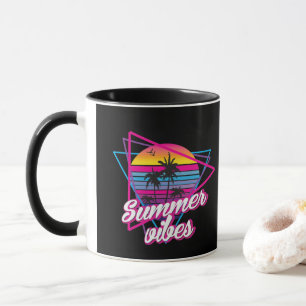 Tropicaler Sonnenuntergang Sommer Stimmung Kaffeet Tasse